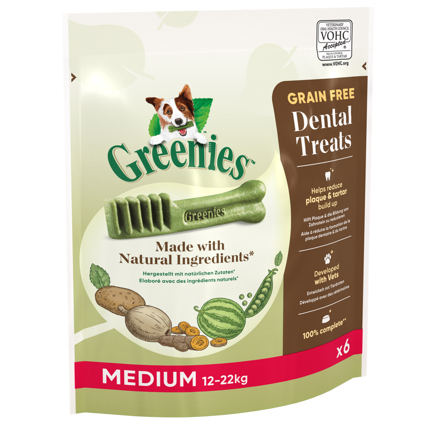 GREENIES™ Grain Free Adult Regular Dog Treats x Dental Chews 170g
